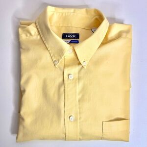 IZOD Quick Dry 16.5 Neck Men’s Regular Fit 34/35 Button Down Yellow Dress shirt